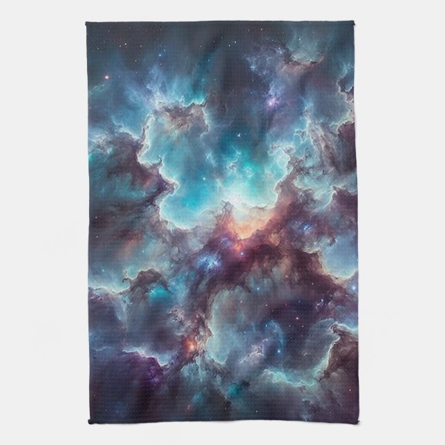 Space Nebula Tea Towel (Vertical)