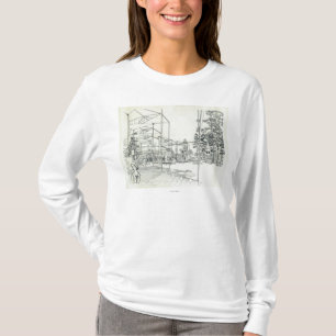 Space Needle Aerial Concept Drawing 3 T-Shirt