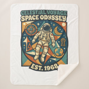 Space Odyssey – Cosmic Adventure for Space Lovers Sherpa Blanket