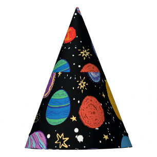 Space Odyssey: Planetary Pattern Party Hat