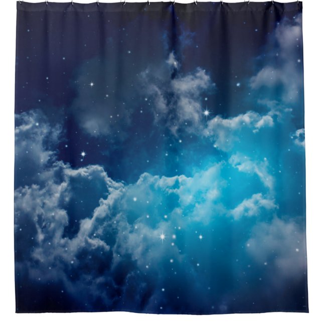 Space of night sky with cloud and starssky,night,b shower curtain (Front)