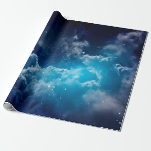 Space of night sky with cloud and starssky,night,b wrapping paper