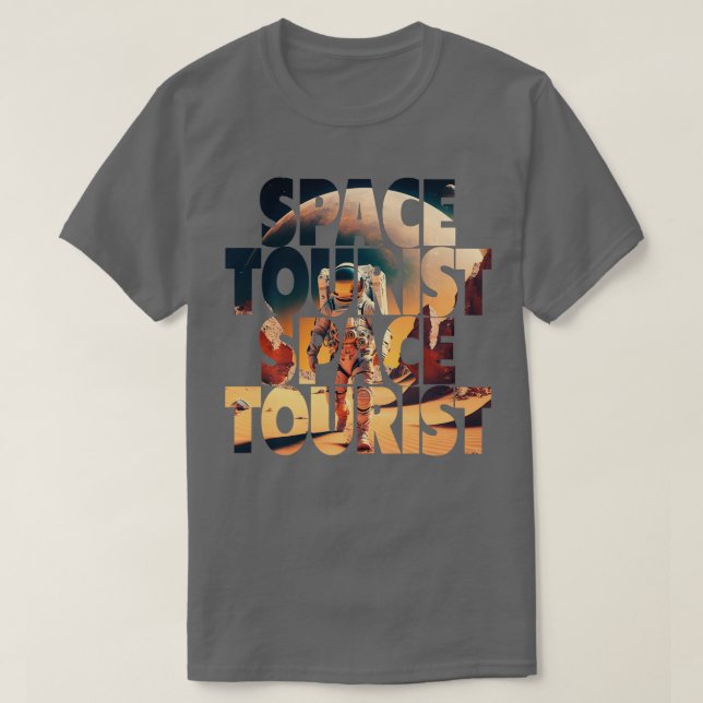 Space ourist Outer Space Outer Space Astronaut Lon T-Shirt (Design Front)