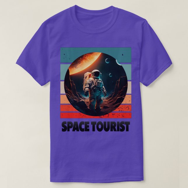Space ourist Outer Space Outer Space Astronaut Lon T-Shirt (Design Front)