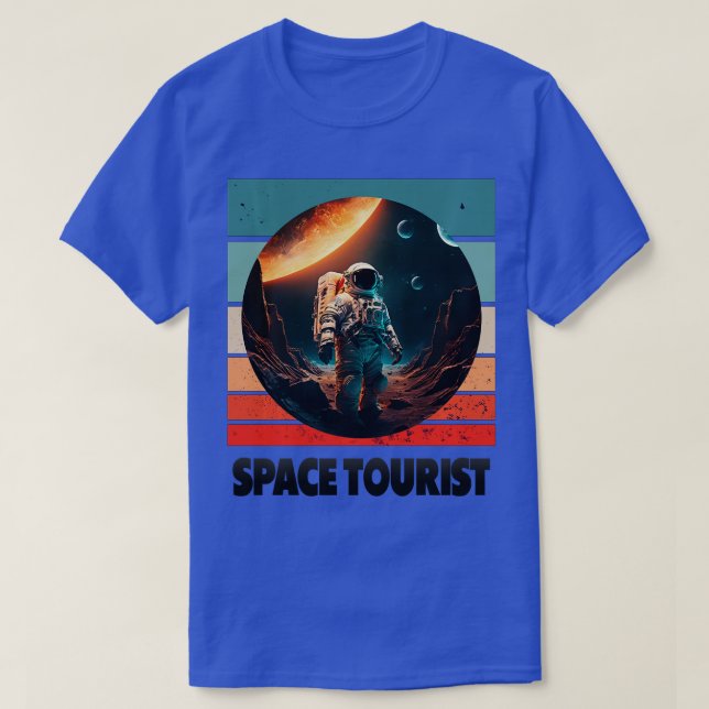 Space ourist Outer Space Outer Space Astronaut Lon T-Shirt (Design Front)