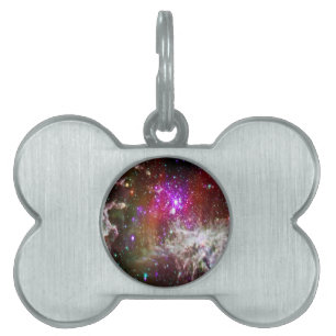 Space - Pacman Nebula Pet Name Tag