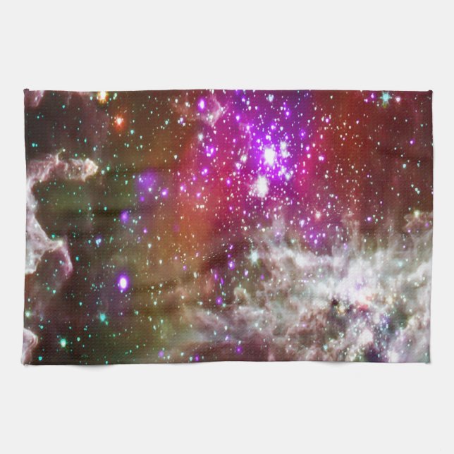 Space - Pacman Nebula Tea Towel (Horizontal)