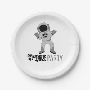 Space Party Astronaut, Birthday Paper Plate