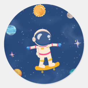 Space Party Collection! Classic Round Sticker