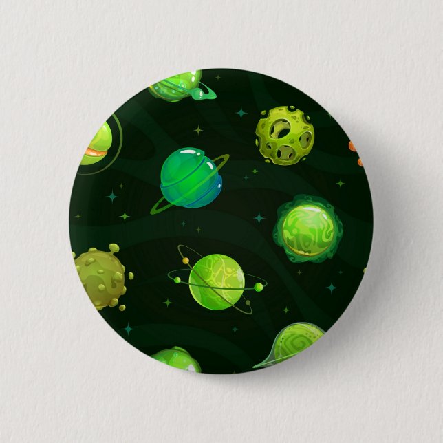 Space pattern 6 cm round badge (Front)