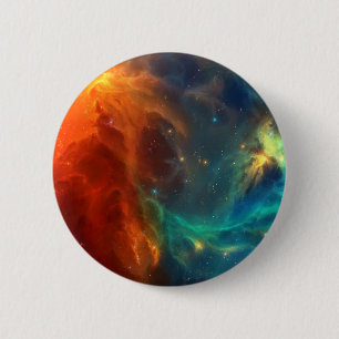 Space pattern 6 cm round badge