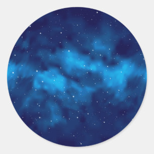 Space pattern classic round sticker