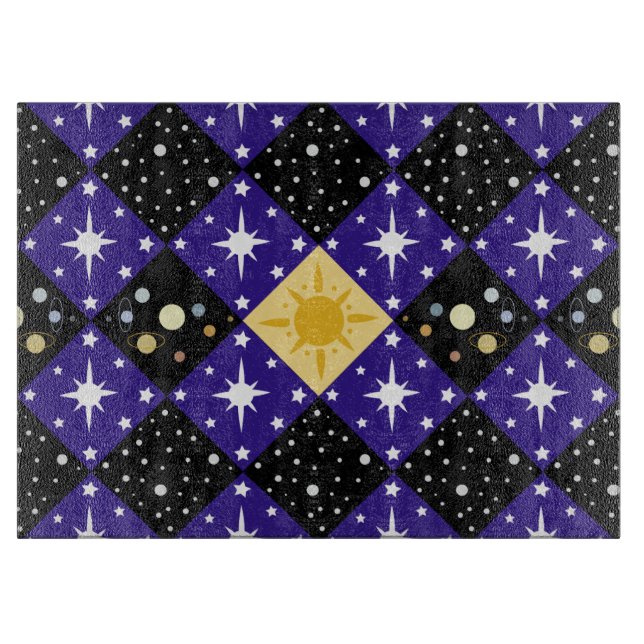 Space Pattern Cutting Board (Front)