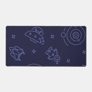 Space pattern desk mat
