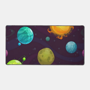 Space pattern desk mat