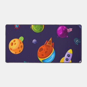 Space pattern desk mat