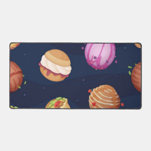 Space pattern desk mat