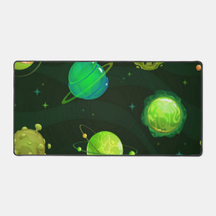 Space pattern desk mat