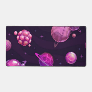 Space pattern desk mat