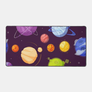 Space pattern desk mat