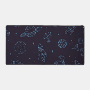 Space pattern desk mat