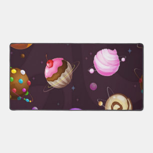 Space pattern desk mat