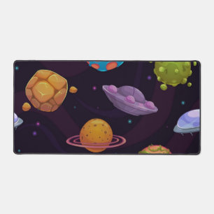Space pattern desk mat
