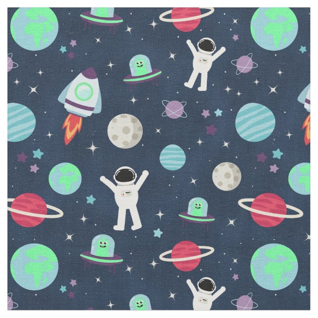 Space Pattern  Fabric (Close Up)