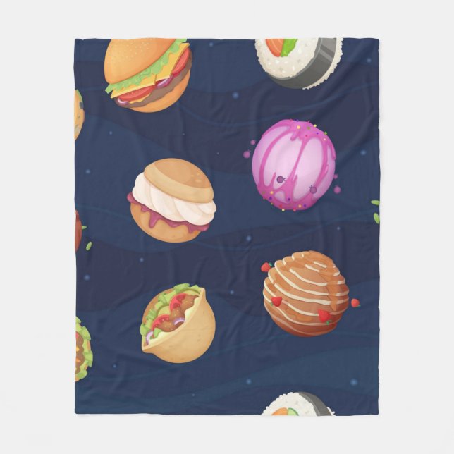 Space pattern fleece blanket (Front)
