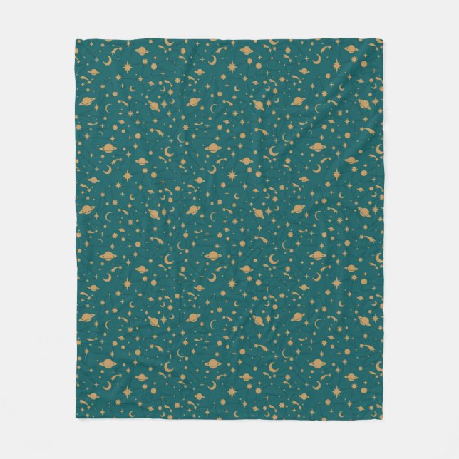 Space pattern fleece blanket (Front)