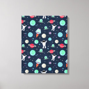 Space Pattern illustration Canvas Print