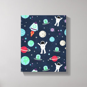 Space Pattern illustration Canvas Print