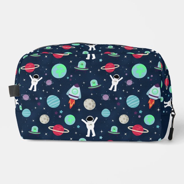 Space Pattern illustration Dopp Kit (Front)