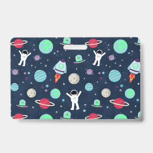 Space Pattern illustration ID Badge