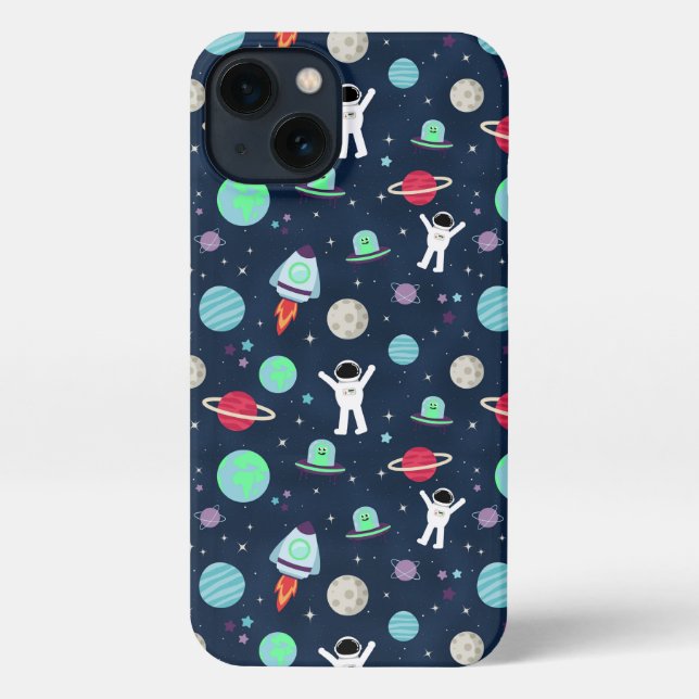 Space Pattern illustration iPhone Case (Back)