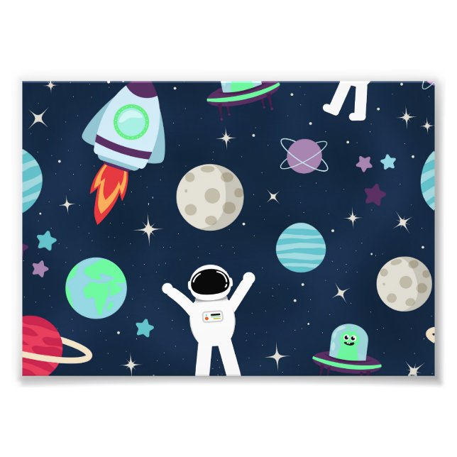 Space Pattern illustration Photo Print (Front)