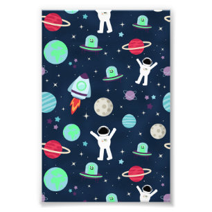 Space Pattern illustration Photo Print