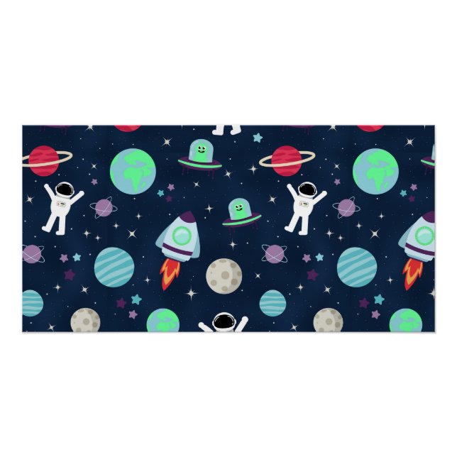 Space Pattern illustration Poster (Front)