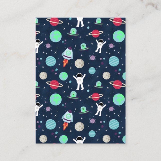 Space Pattern illustration Referral Card (Front)