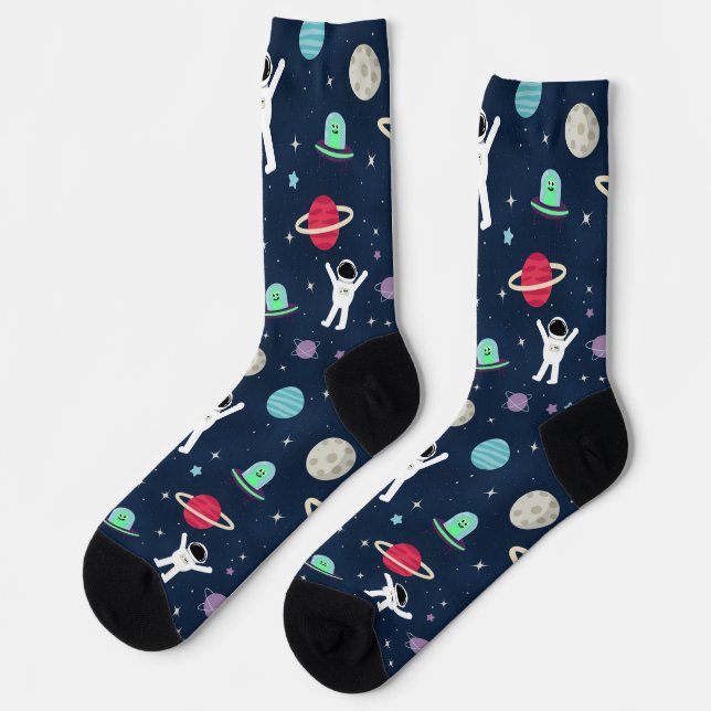 Space Pattern illustration Socks (Left)