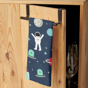 Space Pattern illustration Tea Towel