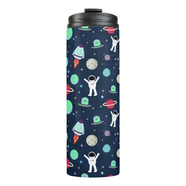 Space Pattern illustration Thermal Tumbler (Front)