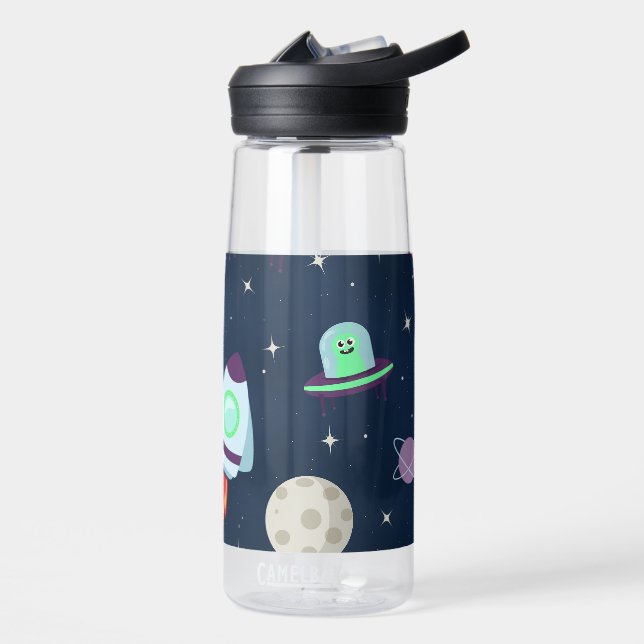 Space Pattern illustration Water Bottle (Left)
