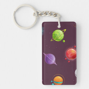 Space pattern key ring