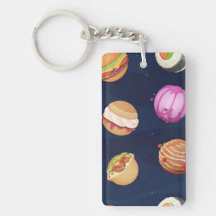 Space pattern key ring