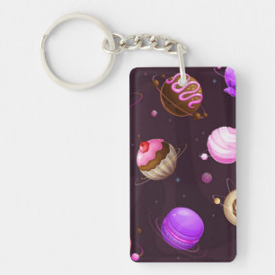Space pattern key ring