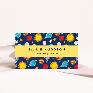 Space Pattern, Kids Play Centre, Activity Centre Business Card