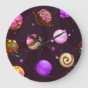 Space pattern large clock
