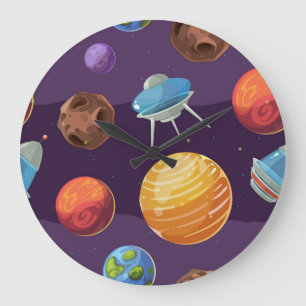Space pattern large clock