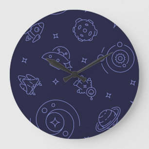 Space pattern large clock